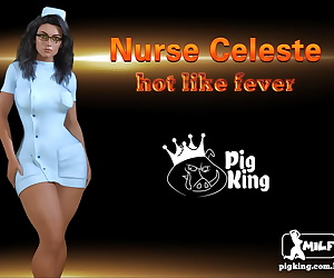 английские комиксы медсестра Селеста, blowjob , glasses 