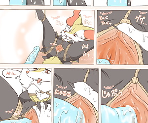 english comics Tied Flame, braixen , monster  anal